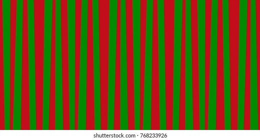 Christmas or new year colored  pattern background with red and green vertical stripes. Vintage retro stripes design. Creative vertical banner. Vector illustration for design, banner, card, poster.