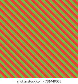 Christmas or new year colored pattern with red and green diagonal line, stripes background. Vector illustration for design, banner, card, poster.