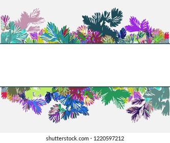 christmas new year colorful fir tree vector card background