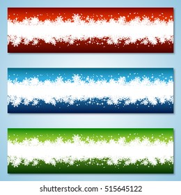 Christmas and New Year colorful vector banners collection