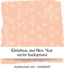 Christmas and New Year Decoration's Pattern Background