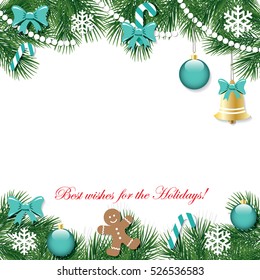 Christmas and New Year decorative background.