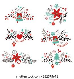 Christmas and New year decorative elements collection
