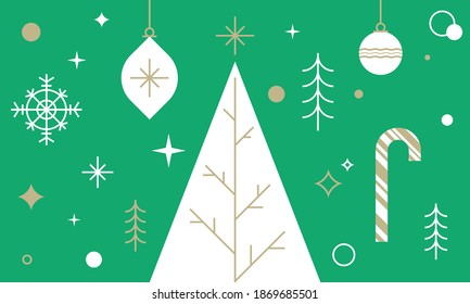 Christmas and New Year decorative elements background