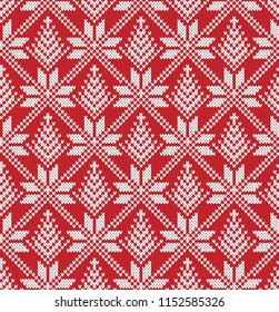 Christmas and New Year Design. Fair Isle Seamless Knitting Pattern