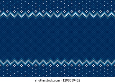 Christmas and New Year Design Knitted Background with a Place for Text. Knitting Sweater Design. Wool Knit Texture Imitation