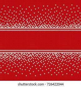 Christmas and New Year Design Knitted Background with a Place for Text. Knitting Sweater Design. Wool Knit Texture Imitation