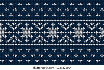 Christmas and New Year Design Seamless Knitting Pattern