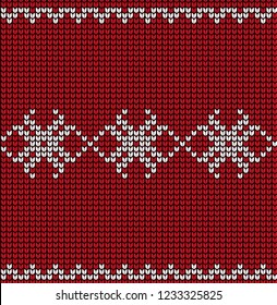 Christmas and New Year Design Seamless Knitting Pattern
