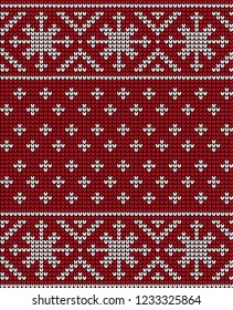 Christmas and New Year Design Seamless Knitting Pattern