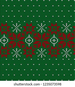 Christmas and New Year Design Seamless Knitting Pattern