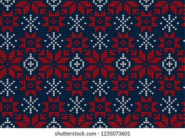 Christmas and New Year Design Seamless Knitting Pattern