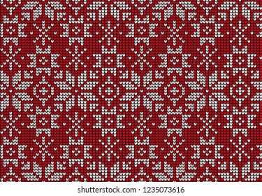 Christmas and New Year Design Seamless Knitting Pattern