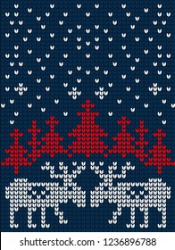 Christmas and New Year Design Seamless Knitting Pattern