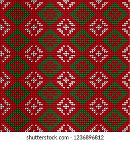 Christmas and New Year Design Seamless Knitting Pattern