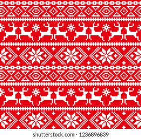 Christmas and New Year Design Seamless Knitting Pattern