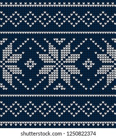 Christmas and New Year Design Seamless Knitting Pattern