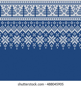 Christmas and New Year Design Seamless Knitting Pattern