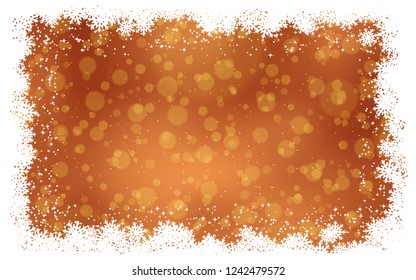 Christmas and New Year elegant vector background with stars, snowflakes and bokeh effect