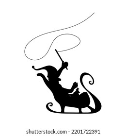 Christmas (New Year) element of Santa. Vector illustration.