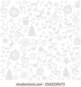 Christmas and New Year festive design with seamless pattern. Good for textile fabric design, wrapping paper, website wallpapers, textile, wallpaper and apparel. Xmas decoration.  vector illustration