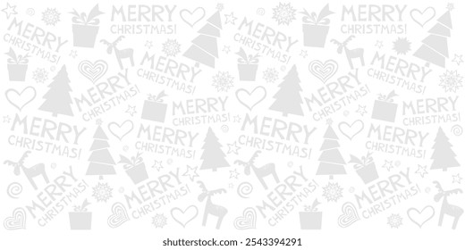Christmas and New Year festive design with seamless pattern. Good for textile fabric design, wrapping paper, website wallpapers, textile, wallpaper and apparel. Xmas decoration.  vector illustration