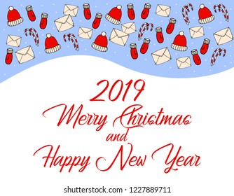 Christmas New Year Flat Design Icons Circle Set isolated over White. Vector Illustration