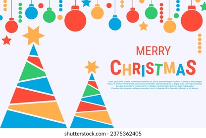 Christmas and New Year flat design style vector illustration