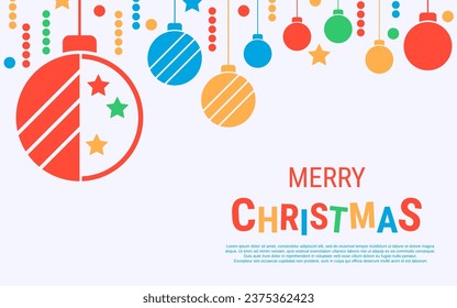 Christmas and New Year flat design style vector illustration