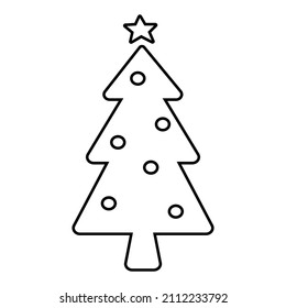 Christmas and new year flat line icons. Winter holidays sale decor. Signs and symbols  for xmas party celebration, greeting cards. Isolated element. Vector illustration.