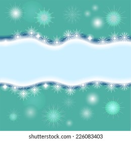 Christmas and New Year frame with space for text