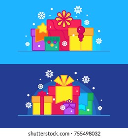 Christmas and New Year gift boxes