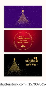 Christmas and new year gift certificate, voucher, gift card or cash coupon template in vector format