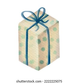 Christmas New Year gift with ribbons on the background.