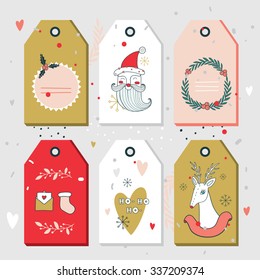 Christmas New Year gift tags collection