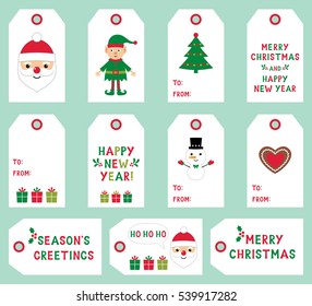 Christmas New Year Gift Tags Vector Stock Vector (Royalty Free ...