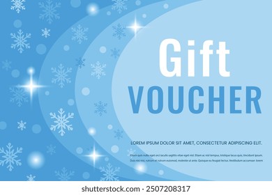 Christmas and New Year Gift Voucher, Discount Coupon Template. Vector.