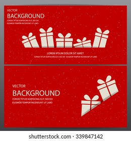 Christmas And New Year Gift Voucher Certificate Coupon Template. Can Be Used For Business Shopping Card, Customer Sale And Promotion, Layout, Banner, Web Design. Vector  Illustration