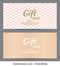 Christmas and New Year Gift Voucher, Discount Coupon Template Vector Illustration EPS10