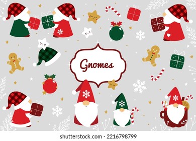 Christmas New Year Gnome Merry Winter