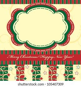 Christmas and New Year greeting card