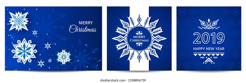 Christmas and New Year greeting card, invitation, sticker, banner. Festive winter set.