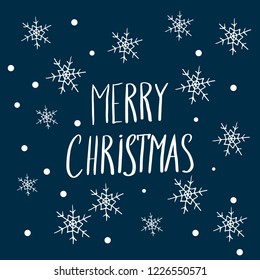 Christmas and New Year greeting card, vector illustration