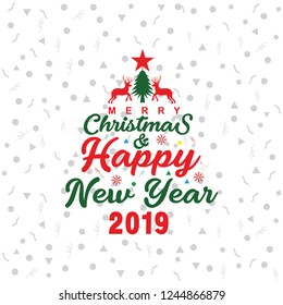 Christmas and New Year Greeting Card