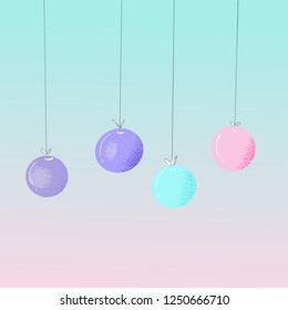 Christmas and New Year greeting card. Vector illustration. sign Happy New Year 2019 year . Christmas decoration element