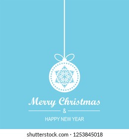 Christmas and new year greeting card