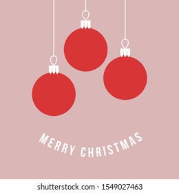 Christmas or New Year greeting card with text and Christmas decorations