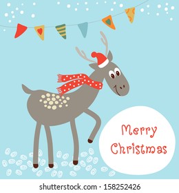  Christmas and New Year Greeting card. Vector  illustration.