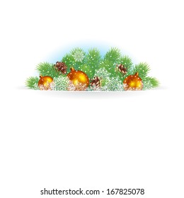 Christmas and New Year greeting card or background
