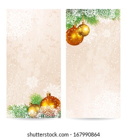 Christmas and New Year greeting card, background or banner